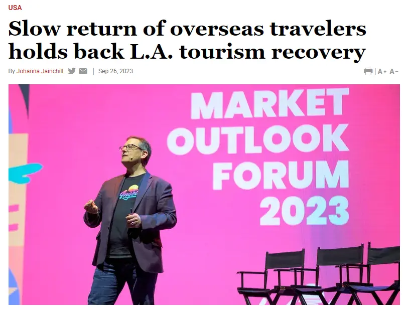 Recovery is slow, Los Angeles tourism hopes for Asian tourists